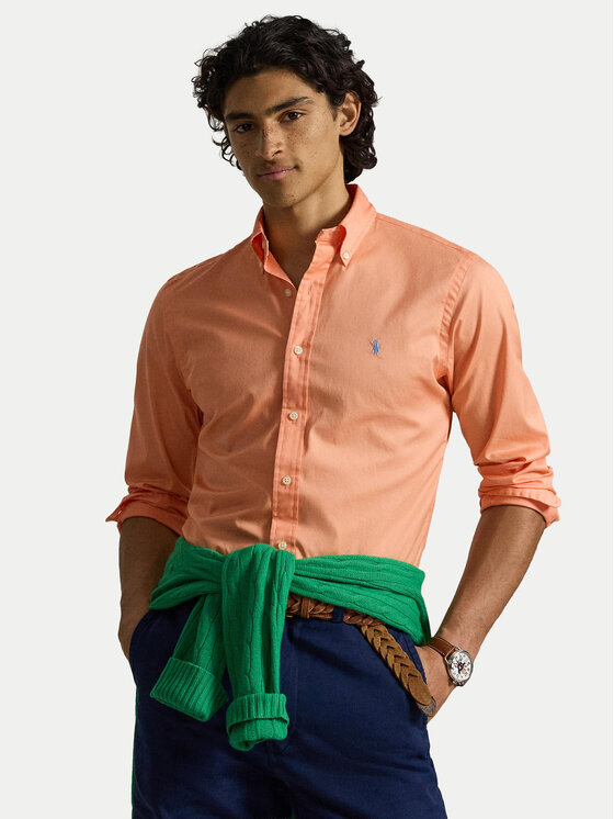 Polo Ralph Lauren Koszula 710B20512010 Pomarańczowy jasny Custom Fit