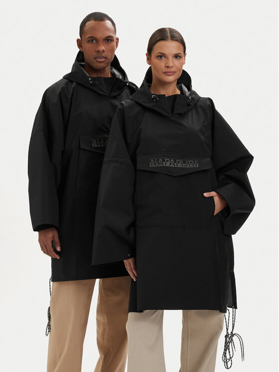Napapijri Kurtka przeciwdeszczowa A-Raincape L NP0A4H4D9411 Czarny Oversize