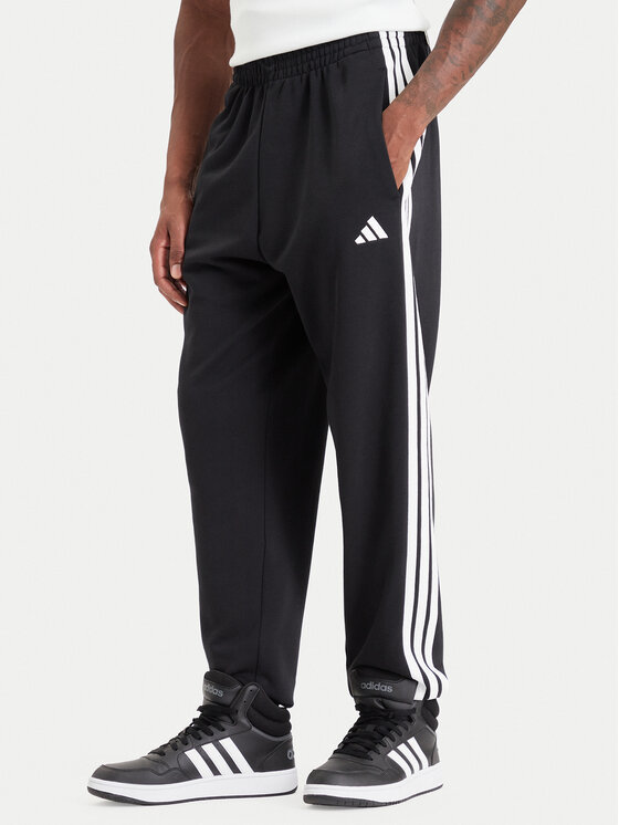 adidas Spodnie dresowe Essentials 3-Stripes French Terry KY6533 Czarny Regular Fit