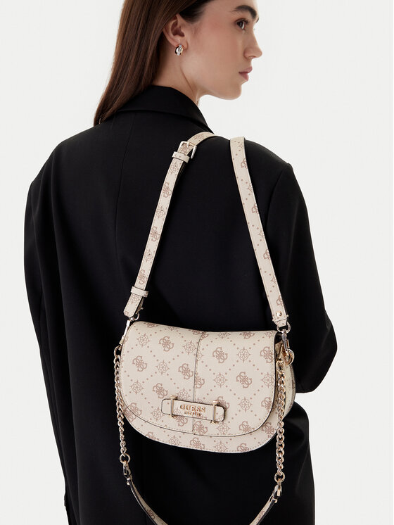 Guess Torebka Carrie Logo HWGP98 98200 Écru