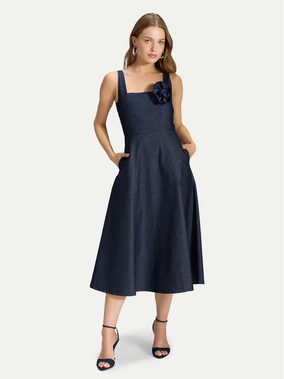 Swing Sukienka koktajlowa 5AK13800 Granatowy Regular Fit