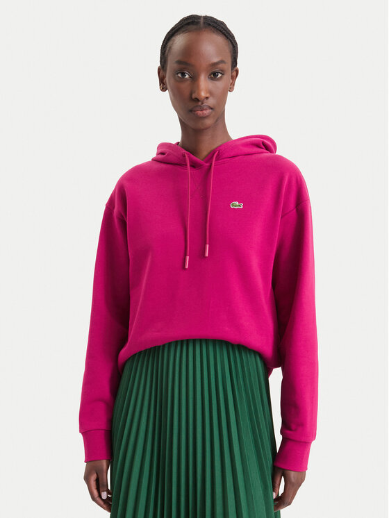 Lacoste Bluza SF7612 Różowy ciemny Oversize