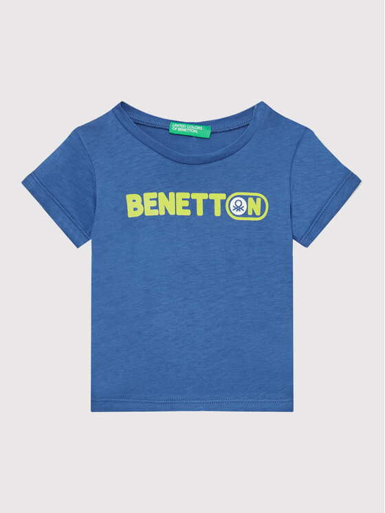 United Colors Of Benetton T-Shirt 3I1XG102N Niebieski Regular Fit