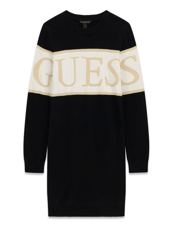 Guess Sukienka dzianinowa J6BK06 Z1295 Czarny Regular Fit