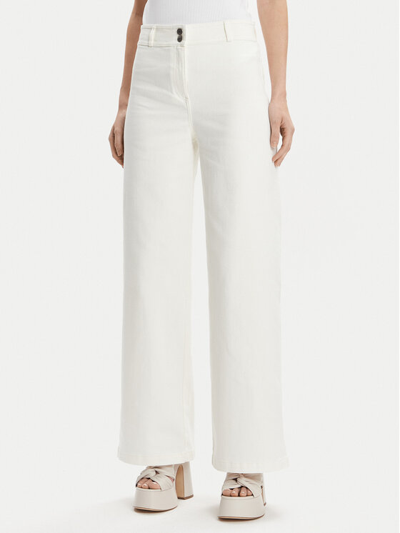 MAX&Co. Jeansy Master 2416131023200 Écru Wide Leg