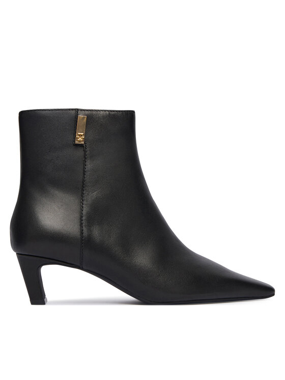 Tommy Hilfiger Botki Th Square Toe Kitten Bootie FW0FW08768 Czarny