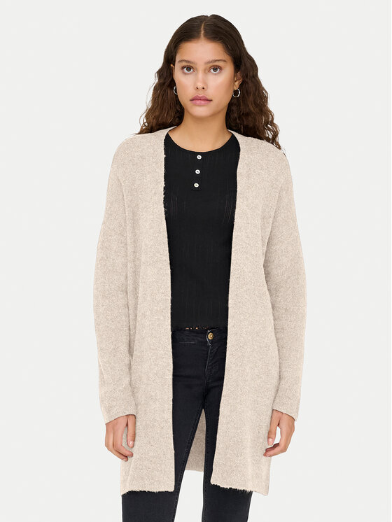 ONLY Kardigan Talio 15358604 Beżowy Regular Fit