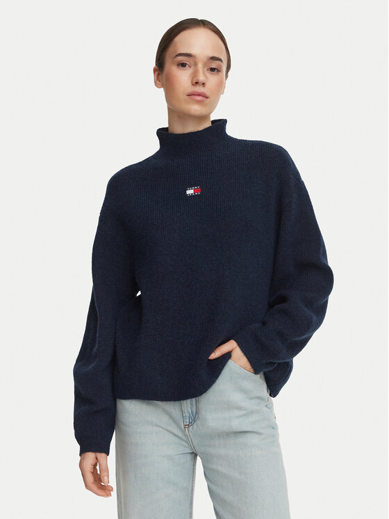 Tommy Jeans Golf Badge DW0DW23349 Granatowy Relaxed Fit