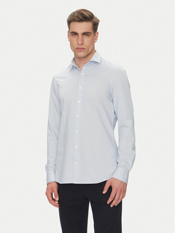 Michael Kors Koszula MK0DS01555 Błękitny Slim Fit
