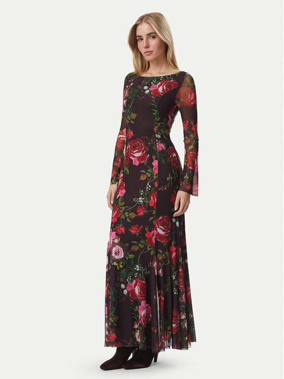 Guess Sukienka codzienna W6BK50 K6269 Brązowy Regular Fit