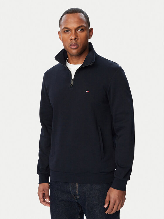 Tommy Hilfiger Bluza Essential MW0MW36510 Granatowy Regular Fit