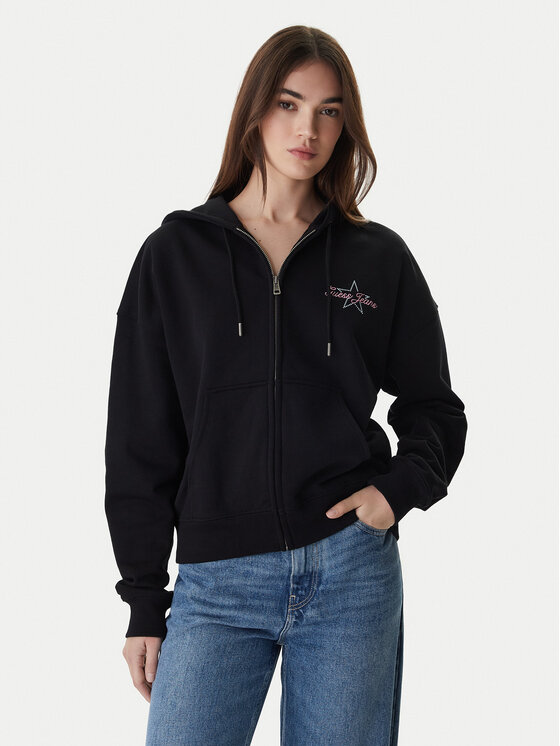 Guess Jeans Bluza W6RQ06 K68I4 Czarny Oversize
