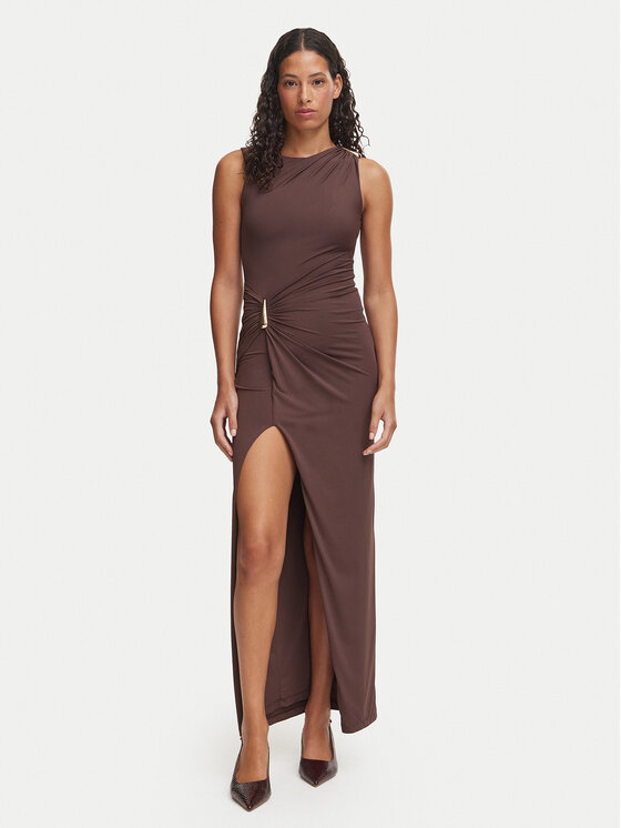 Bardot Sukienka wieczorowa Reed 60435DB Brązowy Slim Fit