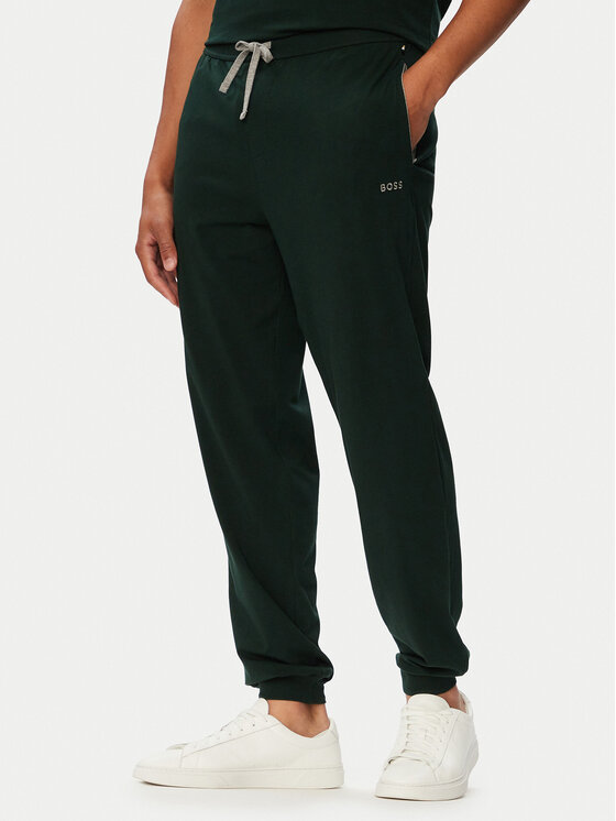BOSS Spodnie dresowe Mix&Match 50515305 Zielony ciemny Regular Fit
