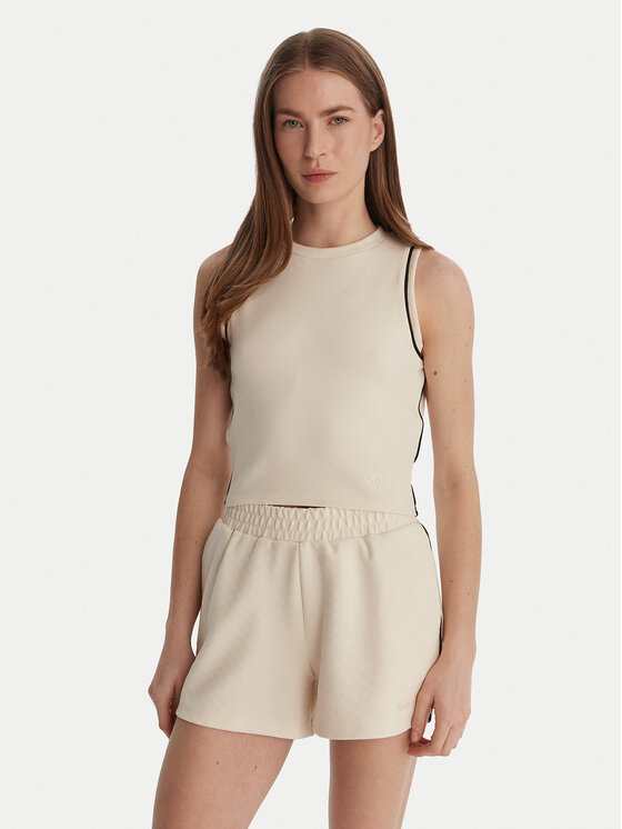 Guess Top V6GP17 K3215 Écru Regular Fit