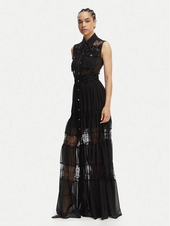 Babylon Sukienka wieczorowa EL0702 Czarny Regular Fit