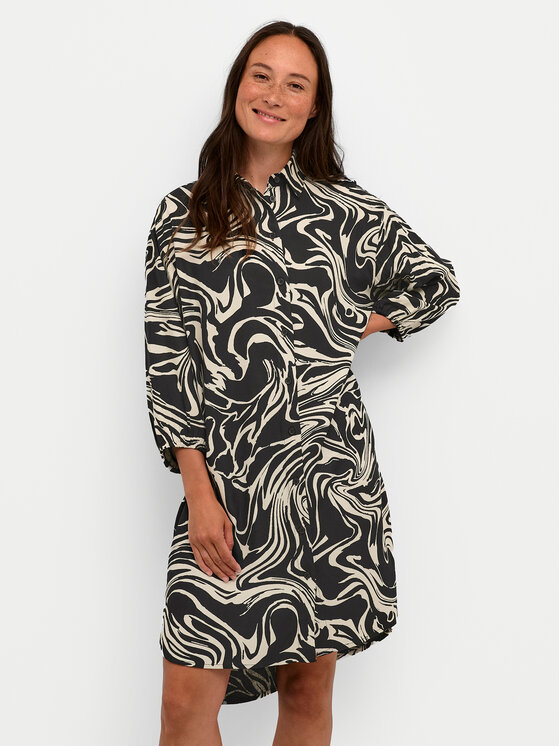 Kaffe Sukienka koszulowa Carmen 10508329 Czarny Loose Fit