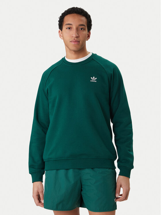 adidas Bluza Trefoil Essentials KD1319 Zielony Regular Fit