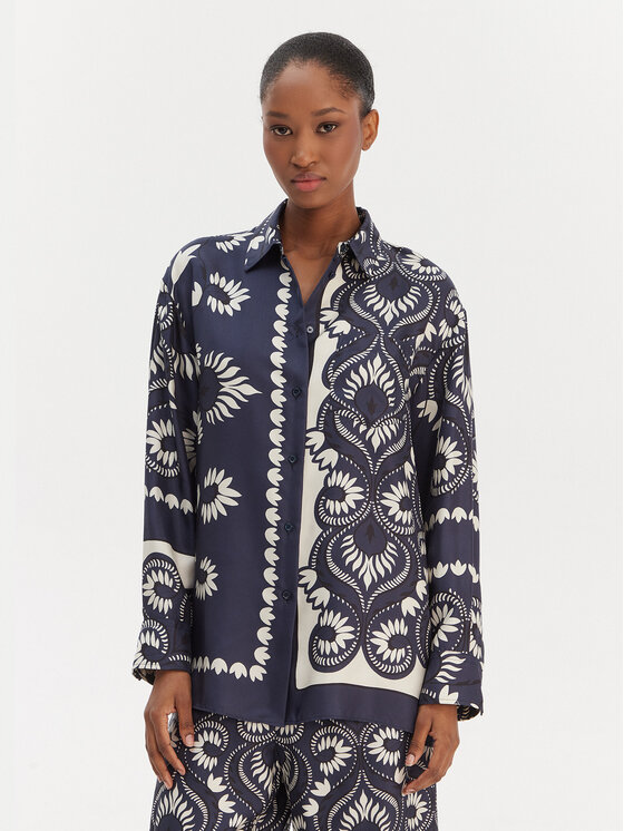 Weekend Max Mara Koszula Lastra 2615191011 Granatowy Relaxed Fit