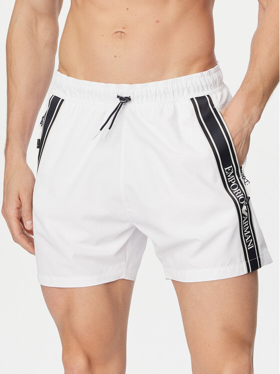 Emporio Armani Szorty kąpielowe EM000583 AF20426 U0002 Biały Regular Fit