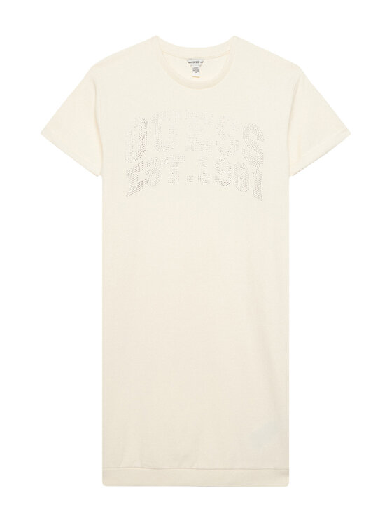 Guess Sukienka codzienna J6RK00 KA6R4 Écru Regular Fit