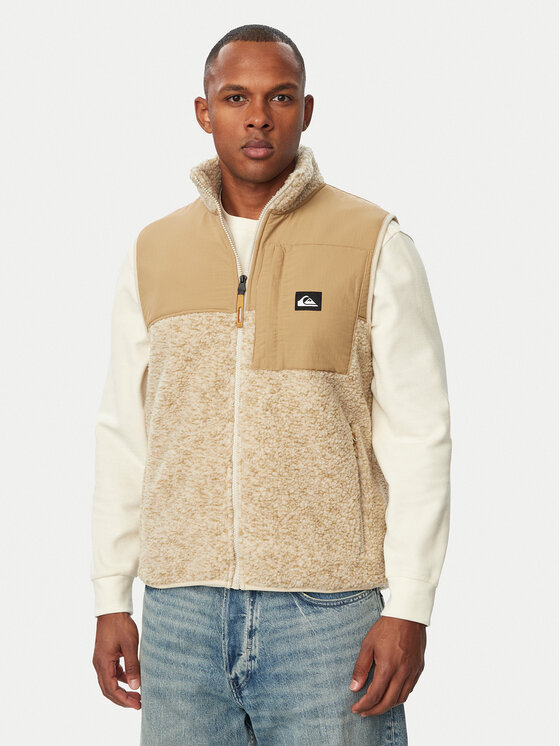 Quiksilver Bezrękawnik EQYFT04853 Beżowy Comfort Fit