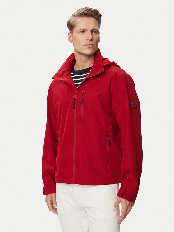 Tommy Hilfiger Kurtka przejściowa MW0MW44299 Czerwony Regular Fit