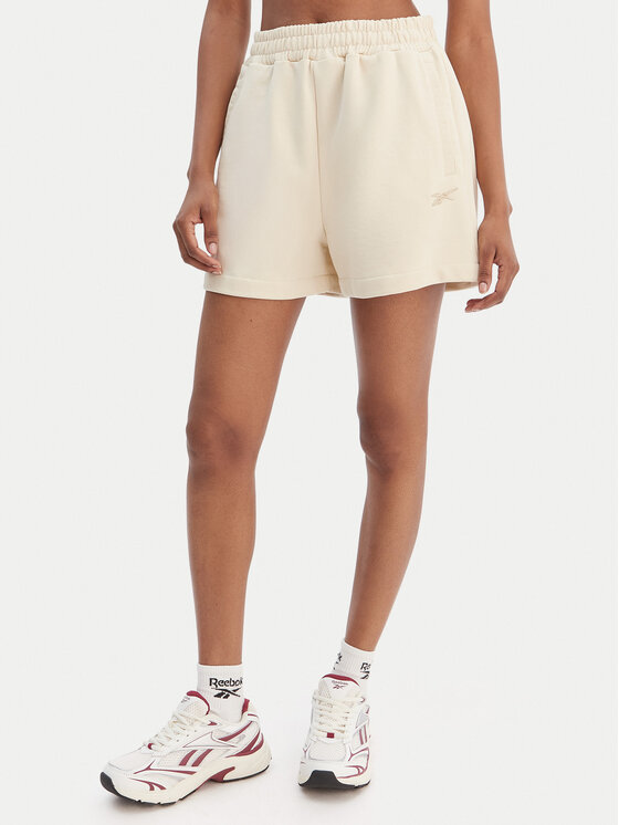 Reebok Szorty sportowe Reebok x Ewa Chodakowska RK25623CCW Beżowy Regular Fit