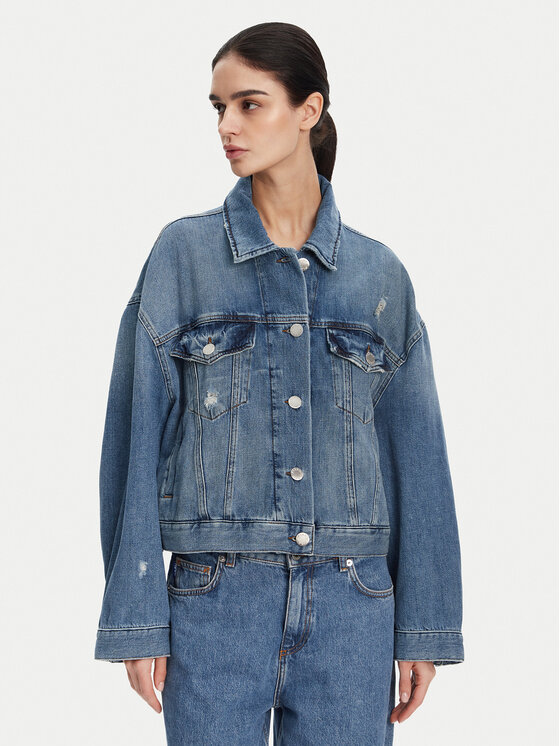 PINKO Kurtka jeansowa Gaborone 104644 Niebieski Regular Fit