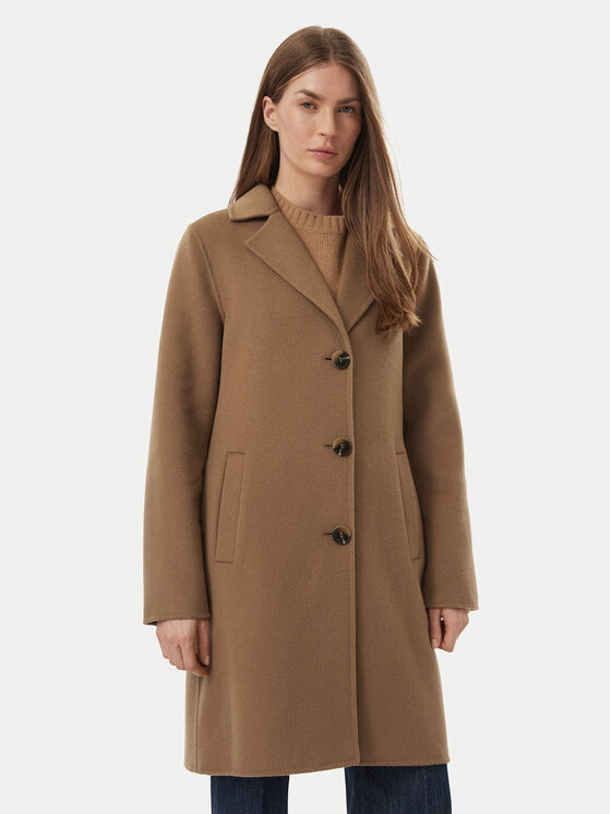 MICHAEL Michael Kors Płaszcz wełniany 77A7146M22 Brązowy jasny Regular Fit