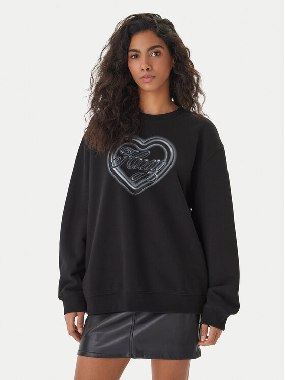 HUGO Bluza Classic 50560782 Czarny Relaxed Fit