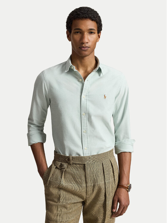 Polo Ralph Lauren Koszula 710792161501 Zielony jasny Slim Fit