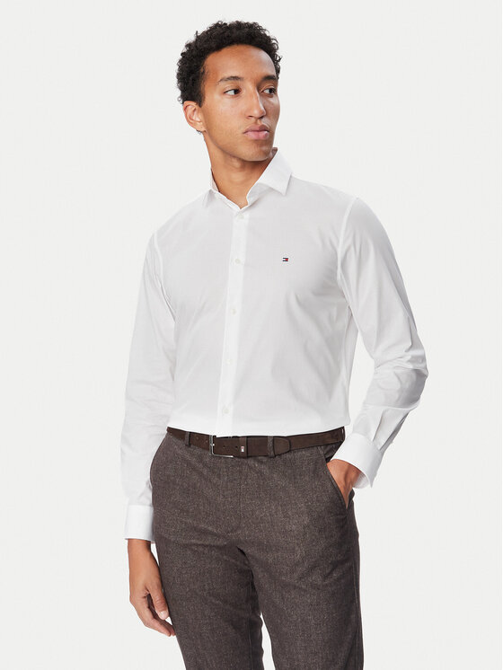 Tommy Hilfiger Koszula MW0MW43122 Biały Slim Fit