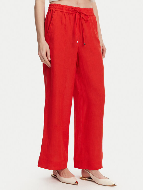 Marella Spodnie materiałowe Mattino 2513131084 Czerwony Wide Leg
