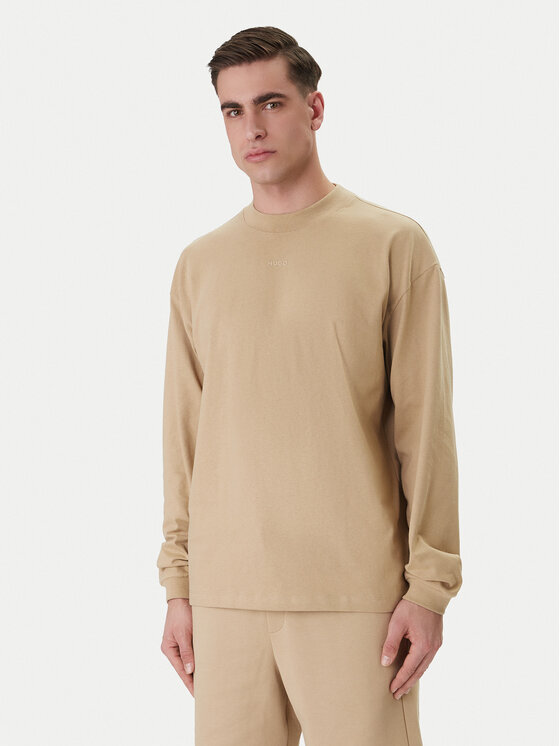 HUGO Bluza Daposo 50511029 Beżowy Relaxed Fit