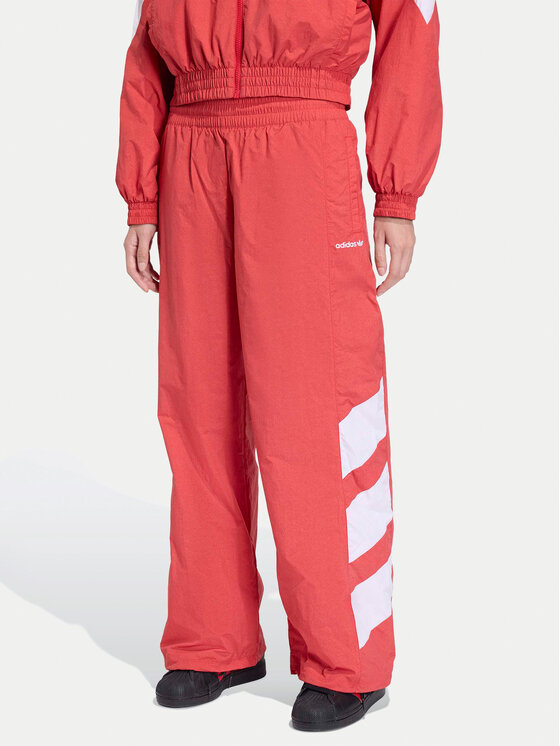 adidas Spodnie dresowe Blocked Washed KD8791 Czerwony Loose Fit