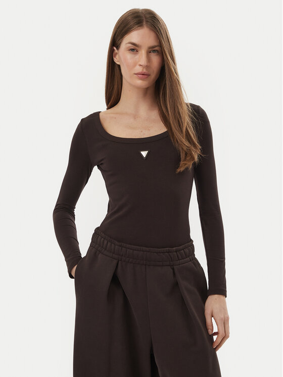 Guess Body V4YP07 J1314 Brązowy Slim Fit