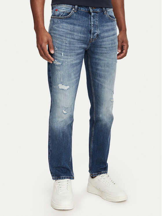 HUGO Jeansy 50561463 Niebieski Tapered Fit