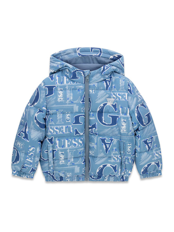 Guess Kurtka zimowa N6BL03 W4499 Niebieski jasny Regular Fit