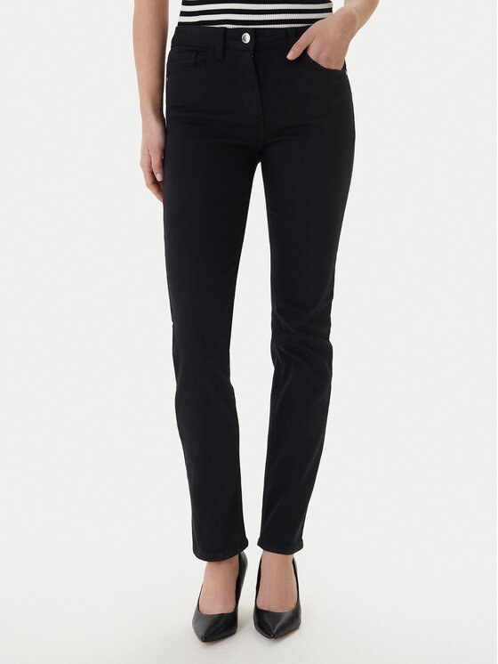 Morgan Jeansy 251-PETROI Czarny Slim Fit