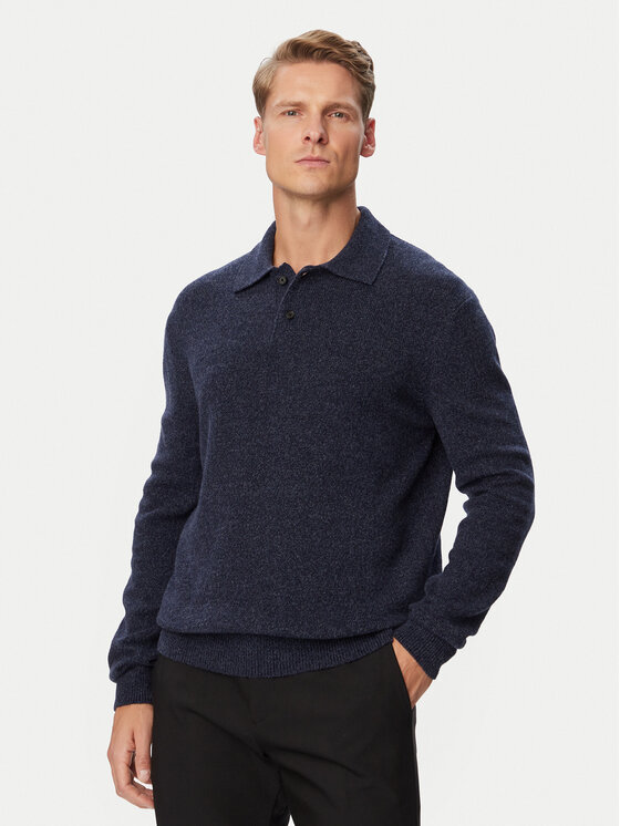 BOSS Sweter C-Folpe 50570662 Granatowy Regular Fit
