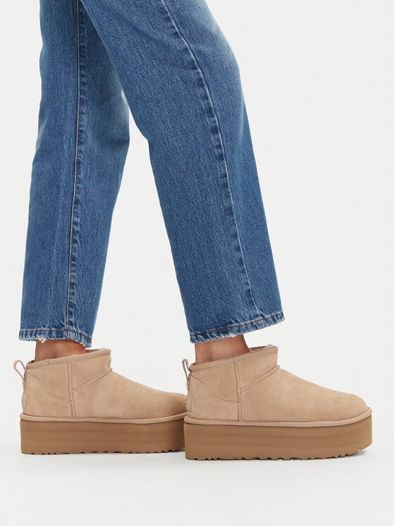 Ugg Śniegowce Classic Ultra Mini Platform 1135092 Beżowy