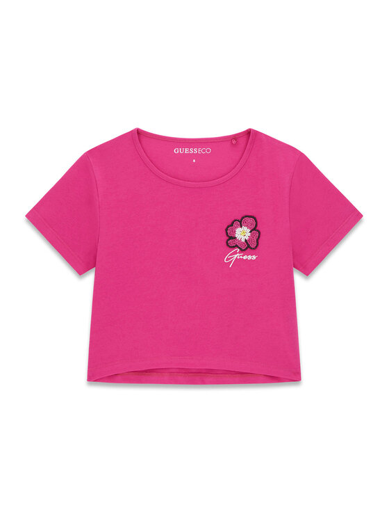 Guess T-Shirt J6GI10 K6YW4 Różowy ciemny Relaxed Fit