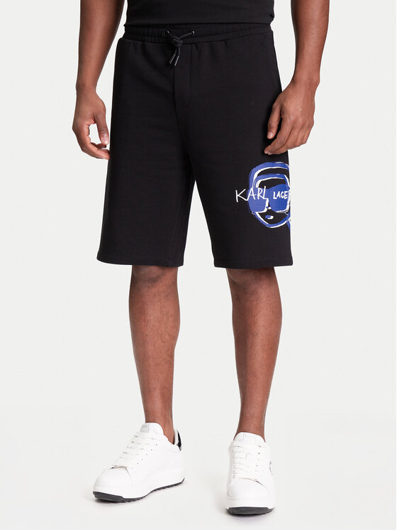 KARL LAGERFELD Szorty sportowe 705114 553904 Czarny Loose Fit