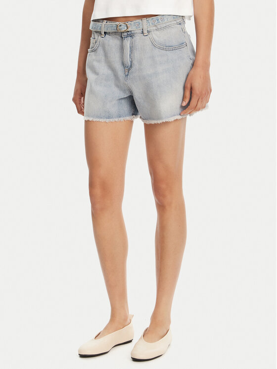TWINSET Szorty jeansowe 251TT2262 Niebieski jasny Slim Fit