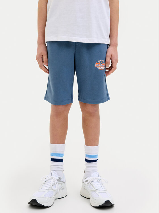 Jack & Jones Junior Szorty sportowe Logo 12249970 Niebieski Slim Fit