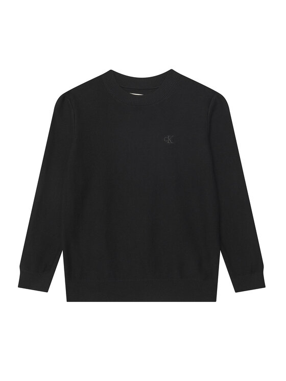 Calvin Klein Jeans Sweter Basic IB0IB02641 Czarny Regular Fit