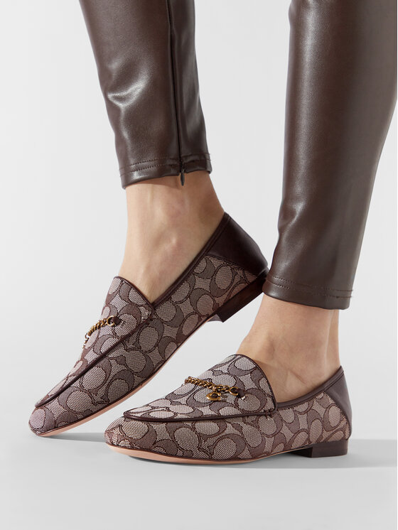 Coach Loafersy Hanna Textured Jacq CC888 Brązowy