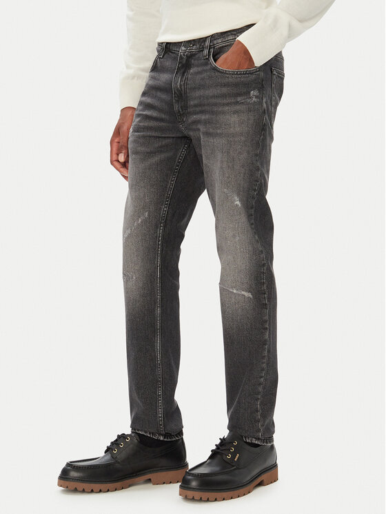 HUGO Jeansy 50568074 Szary Extra Slim Fit