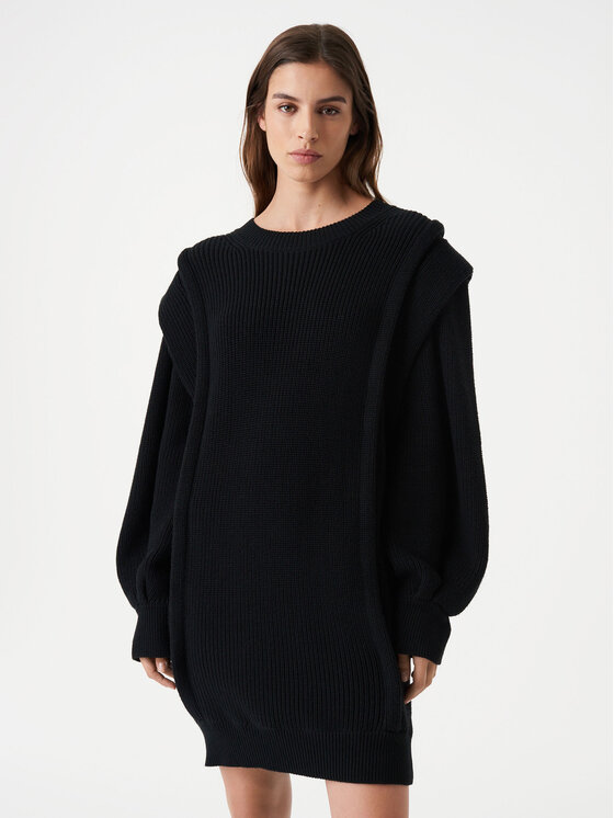 IRO Sukienka dzianinowa Lorely AR641 Czarny Relaxed Fit